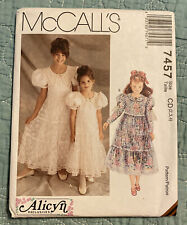 McCall’s Pattern 7457 Alicyn Exclusives Childs Girls sz 2-4 Ruffled Tiered Dress picture