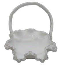 Fenton Silver Crest White Milk Glass 8