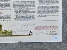 JOHN DIEFENBAKER Canadian Bill of Rights SIGNED April, 1977. Prime Minister. JSA picture