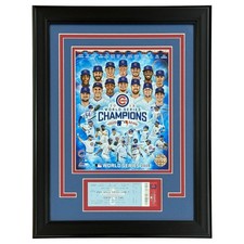 Chicago Cubs 2016 World Series Champs 8x10 Photo Deluxe Framed with Replica Game picture