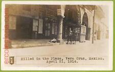 ah0209 - MEXICO - VINTAGE POSTCARD - Vera Cruz - Real Photo -Killed in the Plaza picture