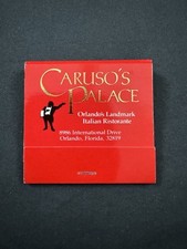 Vintage Caruso's Palace Orlando's Landmark Italian Ristorante Matches Matchbook picture
