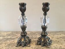 Vintage Metal & Lucite Candlestick Holders (2) picture