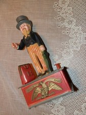 Vintage Uncle Sam Plastic bank, Made in Hong Kong, 9 x 4 x 3.25
