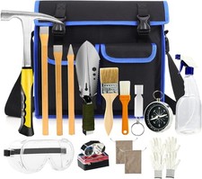 17PCS Geology Rock Pick Kit Rockhounding Equipment 32oz Hammer picture