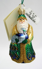 PATRICIA BREEN 2003 PEACOCK NOEL ORNAMENT - 3.35