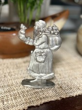 VTG 1988 Seagull Pewter Canada Two Sided Santa Figurine picture