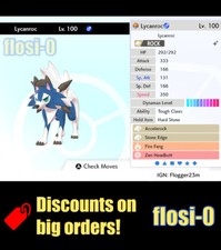 Pokemon Sword and Shield 6IV Shiny Lycanroc Dusk picture