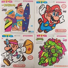Vintage Mello Smello Stickers Nintendo Mario TMNT Michaelangelo Flintstones 90s picture