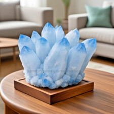 400g+ Rare Large Raw Blue Phantom Quartz Crystal Cluster Quartz Mineral Specimen picture