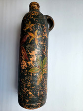 Antique German Salt Glazed Apollinaris-Brunnen Rhein Preussen Jug No. 1 Floral picture