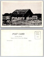 Vtg Humorous RPPC Phlopp House Traverse City MI Novelty Postcard Joke picture