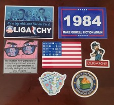 George Orwell 1984 Stickers (7) *WORLDWIDE 🌐 SHIPPING* picture