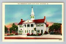 Woodstock VA-Virginia, Shenandoah County Courthouse Vintage Souvenir Postcard picture