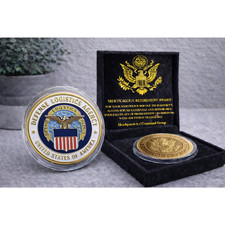 United States Defense Logistics Agency Challenge Coin w/ Retirement Award picture