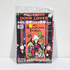 Vintage Tony Halloween Family Door Cover  28x60 Vinyl Indoor Outdoor New picture