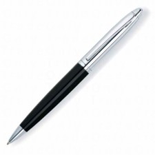 Cross Lexington  Ballpoint Pen Glossy Black  & Stainless Steel  New In Box  picture