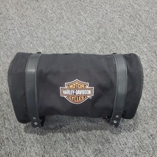 Harley Davidson Black Multi Purpose Roll-Up 8 Pocket Travel Tool Bag Saddle Bag picture