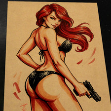 Scarlett G.I. Joe Art Print Signed 8.5x11 | Art by Keyeske picture