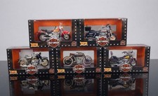 Lot of 5 Maisto Harley Davidson Diecast Motorcycles Original Boxes Collectible picture