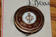 DECADE Club 1891-1901 Fraternal Organization Pin Gold Filled 1901 Historical NOS picture
