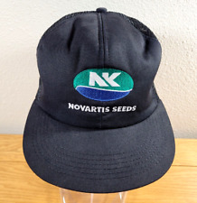 VINTAGE NK Seeds Hat Cap Black Adult Snapback Trucker K-Products Novartis Seeds picture