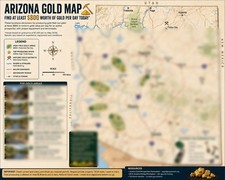 Current Map Where to Make $800 in Gold Daily Panning in Arizona & Make Big $ picture