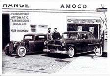 Amoco Gas Station Yankee Service Station 1950s Hot Rod 1955 Chevrolet Photo picture