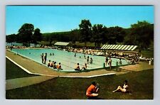Ellenville NY-New York, The Nevele Country Club Swimming Pool, Vintage Postcard picture