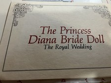 Princess Diana Bride Doll Commemorative Edition Danberry Mint. Excellent Cond. picture