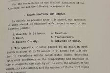 VINTAGE 1902 'INSTRUCTIONS TO THE MEDICAL EXAMINERS OF THE NEW YORK LIFE' BOOK picture