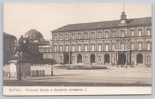 Postcard Naples Italy Palazzo Reale Galleria Umberto 1910s RPPC View picture