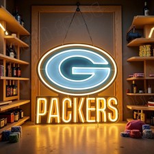 Green Bay Packers LED Neon Sign With Dimmer USB Powered Adjustable Light picture