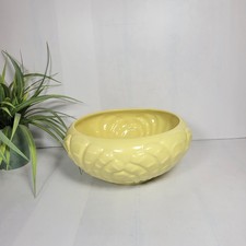 Vintage Abingdon Pottery Yellow Shell Bowl Bulb Dish 610 picture