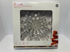 GE 37 Lights Glittered Starburst Tree Top 12” Christmas Decor New picture
