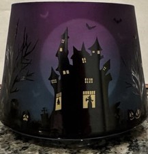 RARE HALLOWEEN SCENE PURPLE YANKEE CANDLE HOUSE JAR SHADE ONLY 2 OTHERS HERE picture