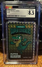 VeeFriends Alpha Alligator 2024 Super Stickers GOLD Holo CGC 8.5 NM Limited/ 199 picture