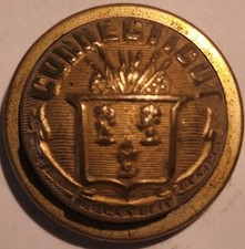 Post CVIL WAR CONNECTICUT OFFICERS COAT BUTTON 22.5mm  BUTTON picture