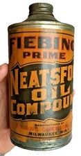 Early Antique Fiebing's Neatsfoot Oil Compound Milwaukee WI Wisconsin 1 Pint Can picture