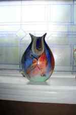 Large Viz Art Glass Vase Hand Blown 11.5