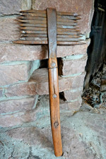 Antique BLACKSMITH STONE MASON BUSH CRANDALL TOOTHED HAMMER  QUARRY Sculptor picture