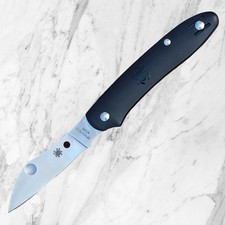 SPYDERCO ROADIE XL DOUBLE DENT SLIPJOINT FOLDING KNIFE M398 SS BLACK FRN C267BKP picture