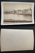 France, Saint-Jean-de-Luz, Ciboure et la Rhune Vintage Albumen Print, Cabi Card picture