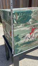 Vintage Legacy Fox Hunt Storage Bench Chest Equestrian Decor Made USA picture