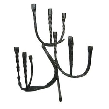 Cast Iron Hanukkah David Palombo Israel 1950s Vintage Judaica Menorah picture