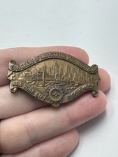 1955 Congress of Industrial Organizations CIO New York City Skyline Pin Badge picture