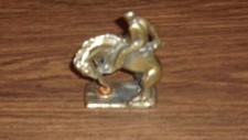 Vintage Lincoln's New Salem Illinois Souvenir Brass Figure Abraham Lincoln Horse picture
