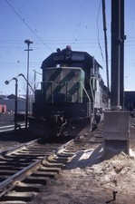 Unidentified Railroad Train Locomotive 6563 Original 1972 Photo Slide picture