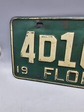 1947 Florida License Plate Mancave Garage Craft Green / White 4D10421 picture