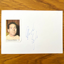 Francesco Gento Real Madrid Index Card Signed Flea Market Find  picture